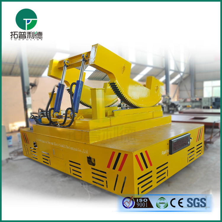 Electric ladle transfer car anti-high temperature rail trolley for hot steel hadling in steel plant