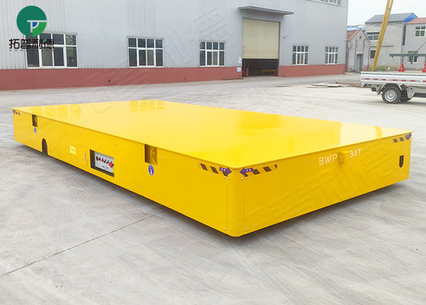 China Made Warehouse Electric Flatbed Car Trackless Transfer Trolley