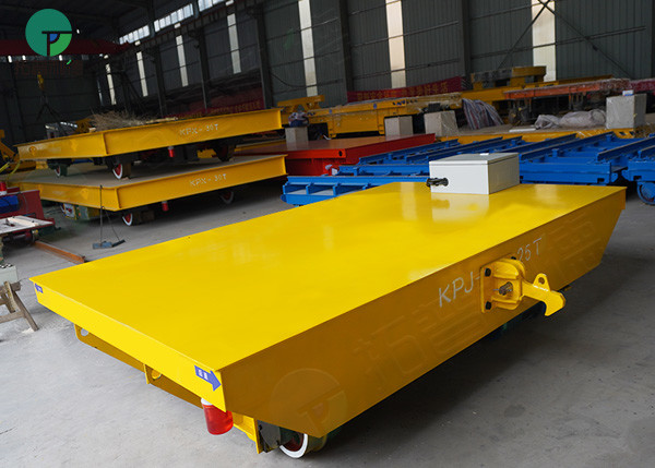 Towed Cable Electric Motorized Cart Moving On Rails