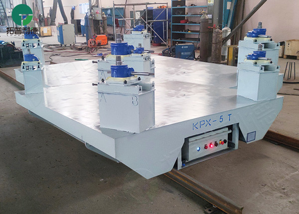 Foundry factory electric battery driven material transfer cart on rail