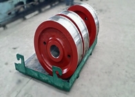 Forged polished double rim wheel for rail cart on steel rails with 800mm