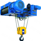 5 ton material pulling wire rope winch for crane with double hook