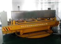 Heavy industrial use safey device electric flat cart with turntable