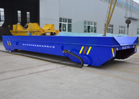 50t emergency-stop button towed cable rail guided steel coil transfer wagon for steel plant