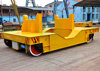 Low voltage powered electric self-propelled flat trailer for steel coil industry