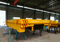 China Customized Steel Pipe Transfer Motorized Flat Trolley for Metal Industry on Rails
