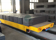 50 t rectangular electric mold transport bogie steel tubing transfer trolley on railway