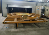 Sand Blasting Room Using Industrial Electric Turntable Transfer Carts 25 t Load Capacity
