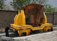 35 Ton Metallurgy Industry Motorized Steerable Rail Transport Car For Slag Scrap Handling