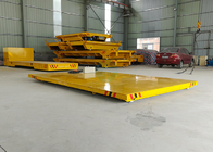 Mold Transport Flat Rail Cart 15T Material Transfer Carriage On Rails Towed By Forklift