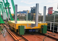Industry heavy customizable battery bay to bay transport rail cart