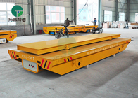 Open Dies Handling Cable Drum Power Steerable Railway Transfer Trolley With Hydraulic Lifting Device