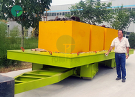 120T Forklift Towing Rubber Wheel Unpowered Steerable Transfer Trolley For Workshop Handling