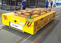 Self-loading steerable battery transfer trolleys to the in-plant railway carriages transport