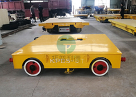 Custom Multi-directional Battery Transfer Trackless Rail Flat Cart On Rubber Wheel