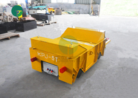 10t steerable battery transfer trolley on cement ground with PU wheels for aluminium coil factory