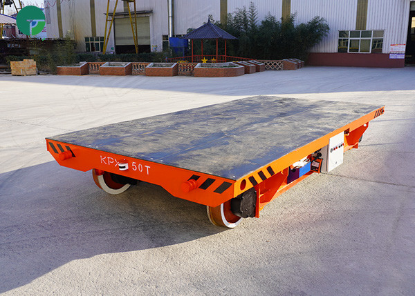 Heavy Duty Material Transfer Battery Operated Steel Plate Rail Car