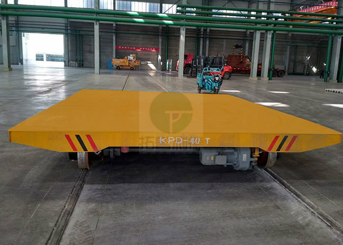 40 t low voltage power DC motor variable speed cargo transfer cart on-rail