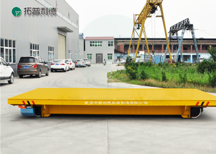 80T Motorized Rail Trailer for shop production line cargo handling