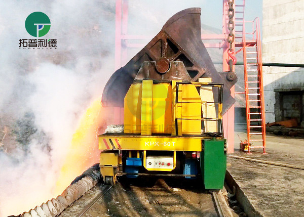 Operated conveniently aluminum steel hot copper molten ladle railway trailer