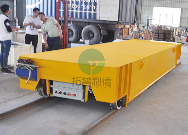 Rail Flatbed Transfer Cart 50T Paper Making Industry Automated Transfer Vehicle on Railways