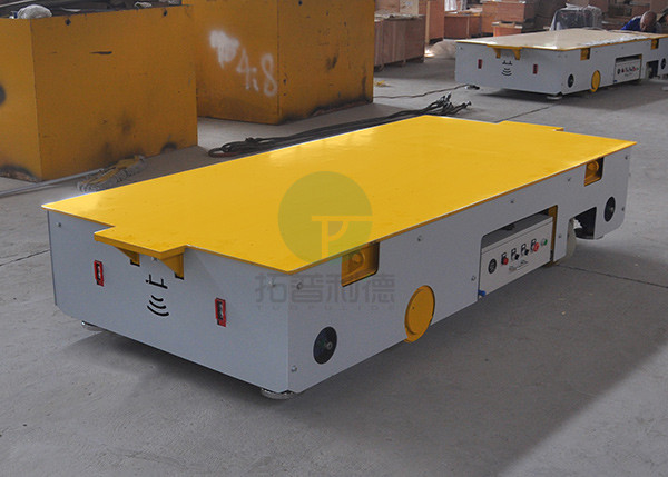 25 ton frequency use steerable trackless rail mounted transfer cart for molds