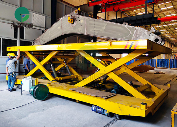 Material Handling Equipment Electric Transfer Carts with Scissors Lifting for Shipbuilding Refittings