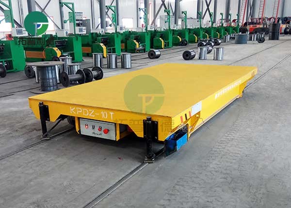 Electric Arc Furnace Material Transfer Battery Industrial Rail Trolley Cart 30 Tons