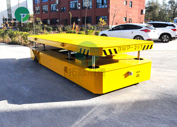 Battery Operated Material Handling Transfer Platform Motorized Cart With Lifting Table