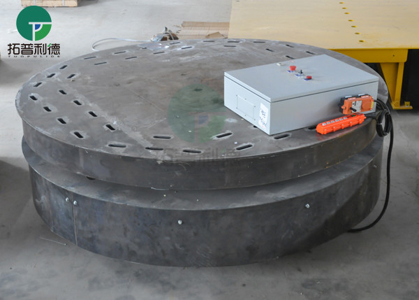 Factory Stable Heavy Load Rail Electrical Turntable Transfer Cart